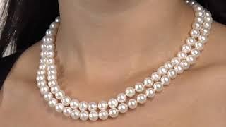 Pure Pearls White Freshwater Double Strand Necklace