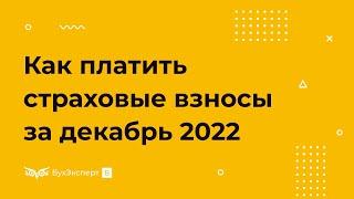 Как в 2023 году уплачивать страховые взносы за декабрь 2022 года