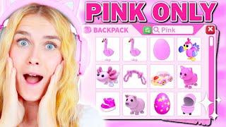 PINK Inventory ONLY Challenge In Adopt Me! (Roblox)