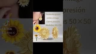 pendientes girasol vintage #pendientes #girasol #vintage