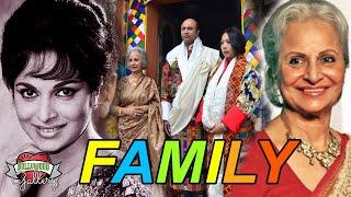 Waheeda Rehman Family With Parents, Husband, Son, Daughter and Sister