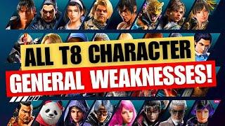 EVERY Character's GENERAL WEAKNESS In TEKKEN 8!