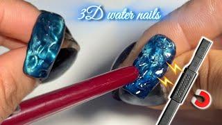 3D Realistic Water Nail art