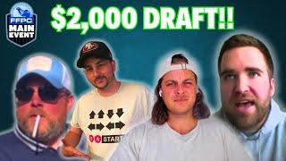 $2,000 Main Event Fantasy Football Draft w/ Evan Silva, Rich Hribar, JJ Zachariason, Pat Thorman