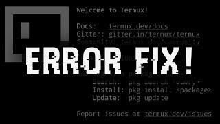 Termux apt update && apt upgrade error fix in termux | Termux Error Fix | Termux Helpline