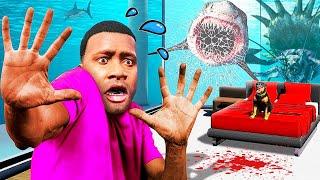 GTA5 海底怪獸襲擊我的家！ Sea Monsters ATTACK My Underwater House! (OMG )