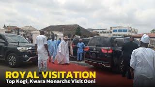 High Profile Yoruba Kings From Kogi, Kwara Arrived Ooni of Ife's Palace on Courtesy Visit