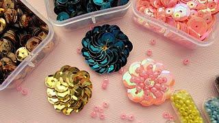 Easy Sequin Flower Tutorial Inspired by the Maggie Holmes Flourish Embellishments