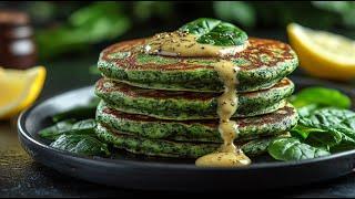 Vegan Spinach Pancakes with Garlic Tahini Sauce – Healthy and Delicious Recipe