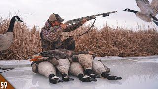 DECOYING Geese On SOLID ICE! (Limited Out) | Goose Hunting 2025