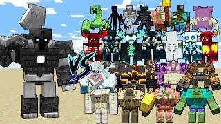 Nameless Guardian vs all Bosses Mob Minecraft Fight Battle