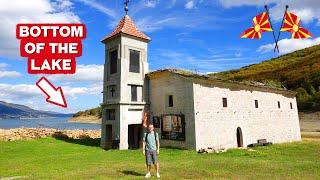 When the RESERVOIR EMPTIED it REVEALED This CHURCH!  (Mavrovo National Park)