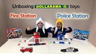 Unboxing Fire Station and Police Station toys that cost $4