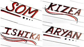 Calligraphy name writing | satisfying video | Comment your Name (⁠⁠^⁠‿⁠^)