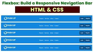 Master Flexbox: Build a Responsive Navigation Bar with HTML & CSS | Beginner-Friendly Tutorial