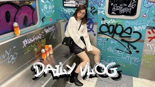 香港女生Daily Vlog｜灣仔美式餐廳｜塗鴉藝術展覽｜天然有機珍珠奶茶店