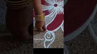 Friday kolam 🪷 | simple design rangoli 🪷 | Daily rangoli #kolam #viral #muggulu #shorts #short