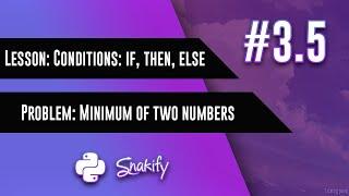 3.5 Minimum of two numbers