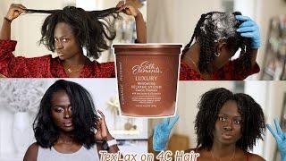 Texlax Touch Up Routine On 4C Hair + Hair Cut Results // Ohemaa