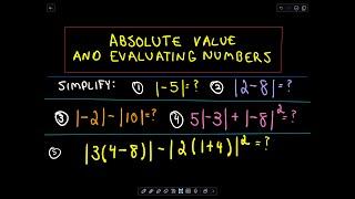 Absolute Value and Evaluating Numbers