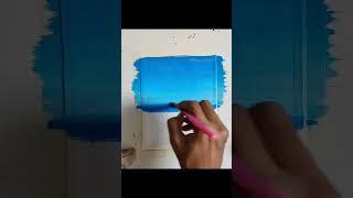 acrylic seascape painting  simple acrylic painting for beginners #art #painting #artist #shorts #yt