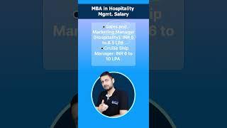 Salary After MBA in Hospitality Management!#shorts