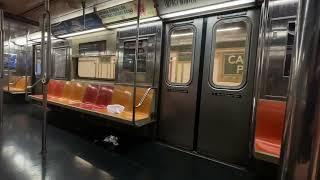 MTA NYC Transit (IRT Broadway/7 Av Line) Onboard R62A #2246 on the 1 from 116 St to 103 St