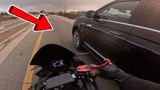 INSANE Motorcycle vs. Car Road Rage – Police Just Watched! 