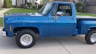 BEAUTIFUL 1974 CHEVROLET C10 STEP SIDE WALK AROUND