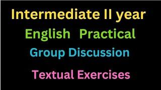 Group Discussion, inter second year English practical Exercises