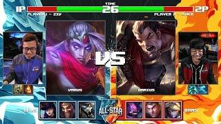 Ziv Varus vs Smeb Darius | Round of 32 1v1 Tournament All-Stars 2016 | LMS vs Korea