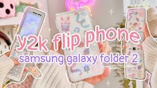 Flip Phone ASMR Unboxing & Decorating Samsung Galaxy Folder 2  Using a Flip Phone in 2024