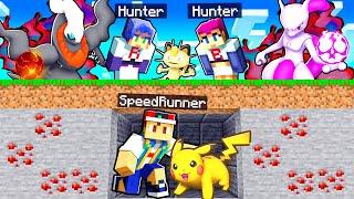 ASH KETCHUM Pixelmon MANHUNT In Minecraft! (Speedrunner Vs Hunters)