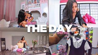 Spend The Day With Me As A Mommy & Boss: GRWM/Routines, Shipping Orders, Shopping + Haul, Cleaning