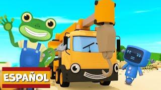 Caroline El Camión Grúa | Garaje de Gecko | Carros para niños | Vídeos educativos