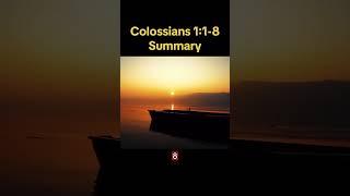 Colossians 1:1-8 Summary #christian #biblestudy #dailydevotional #colossians #colossians1