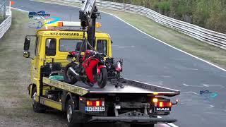 NURBURGRING Motorcycle Crash Fails Compilation 2021