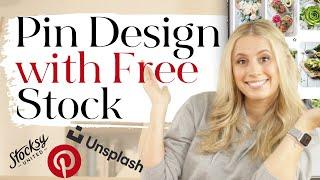 How to Design Pins in Canva using FREE Images (Tutorial) // Pinterest Pin Design Tips & Tricks 2023