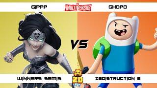 ZEDISTRUCTION 2 Winners Semis GiPPP (Wonder Woman) vs ghopo (Finn) MultiVersus Tournament