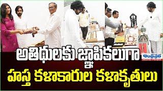 Deputy CM Pawan Kalyan & His Daughter Aadya Visits Lepakshi Art Work | Andhraprabha News