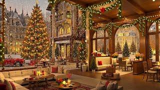 Winter Porch Ambience  Smooth Piano Jazz Music for Relaxing and Cafe ~ Christmas Jazz Instrumental