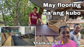 May flooring na ang kubo | Thank you po Anonymous Sponsor from USA️ vlog832