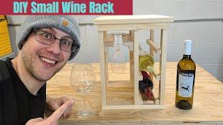 Wine woodworking project. Easy and small DIY Wine Rack for your home!