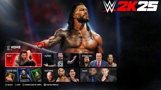 FIRST LOOK AT THE FULL MAIN MENU IN WWE2K25!