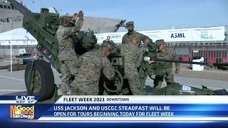 United States Marine Corps showcasing the Howitzer at San Diego Fleet Week