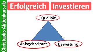 Die 3 Erfolgsfaktoren für Aktien-Investments