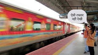 Father And Daughter Fully SHOCKED And SCARED After Seeing Speed Of Rajdhani At Bhabhua Road!