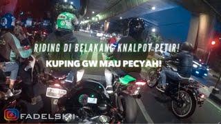 REAKSI BANG PADEL RIDING Di BELAKANG KNALPOT PETIR! PETCYAH BANGET!! #motovlog