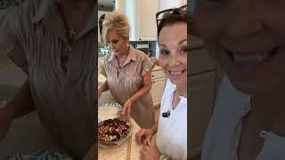 Miss Annie and Kathy with Kathy's Southern Kitchen are cooking up some chicken salad at the lake!