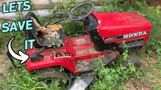 1987 HONDA MOWER ABANDONED IN THE WEEDS FOR YEARS.... CAN IT BE SAVED?